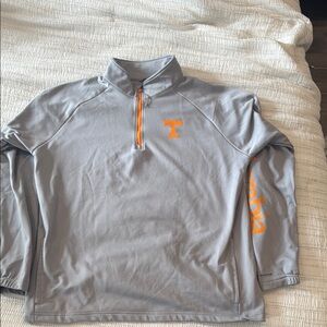 Tennessee Columbia Light Gray and Orange Quarter-Zip Pullover